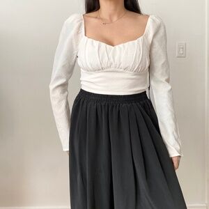 ASTR the label long sleeve bustier top